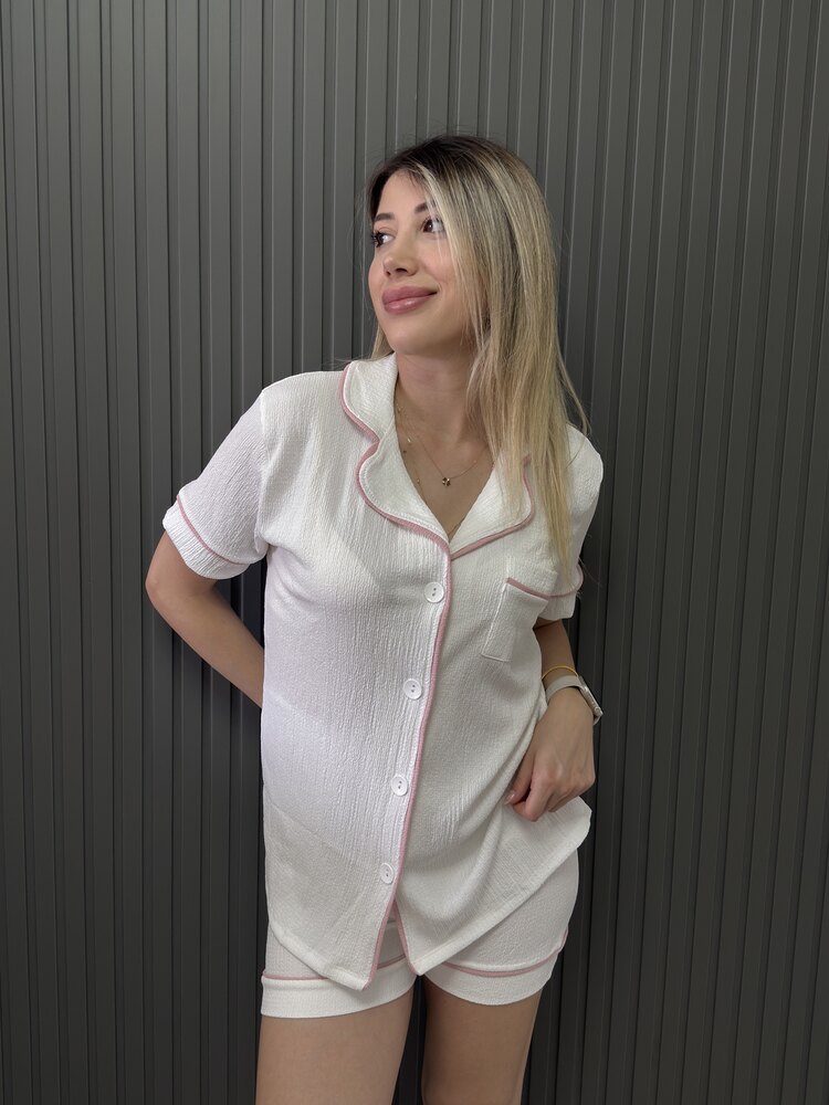Ön Düğmeli Bürümcük Kumaş Takım