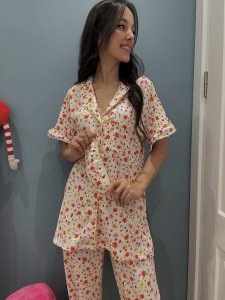 Spring Flowers Gömlek Pantolon Takım