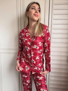 Süet Kumaş Ayıcık Detay Ön Düğmeli Takım